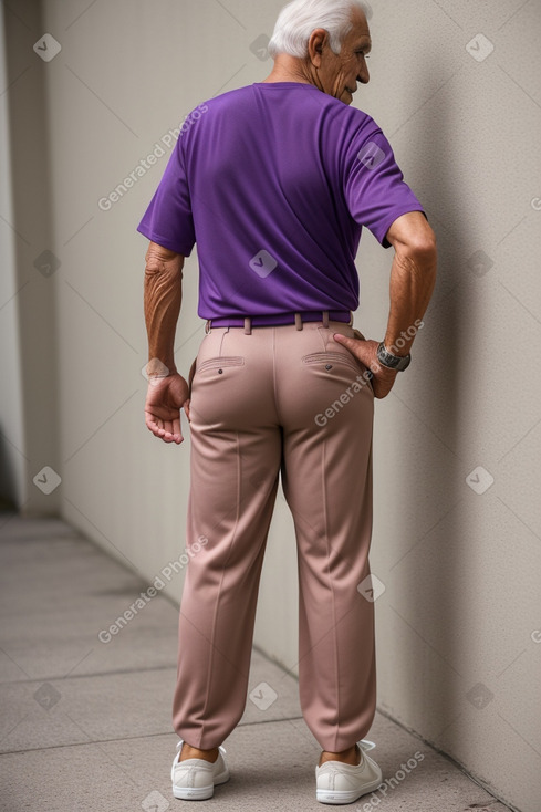 Puerto rican elderly male with  brown hair