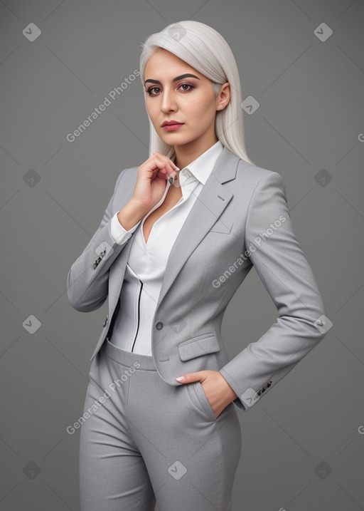 Azerbaijani adult female with  white hair