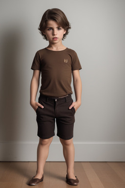 Portuguese child boy with  brown hair