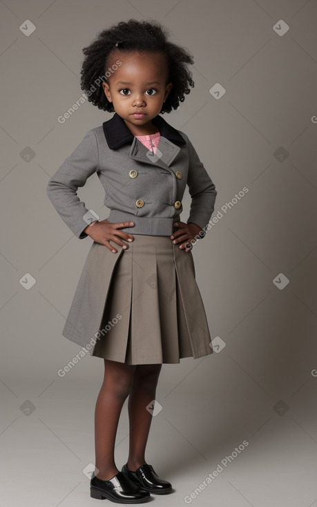 African infant girl with  gray hair