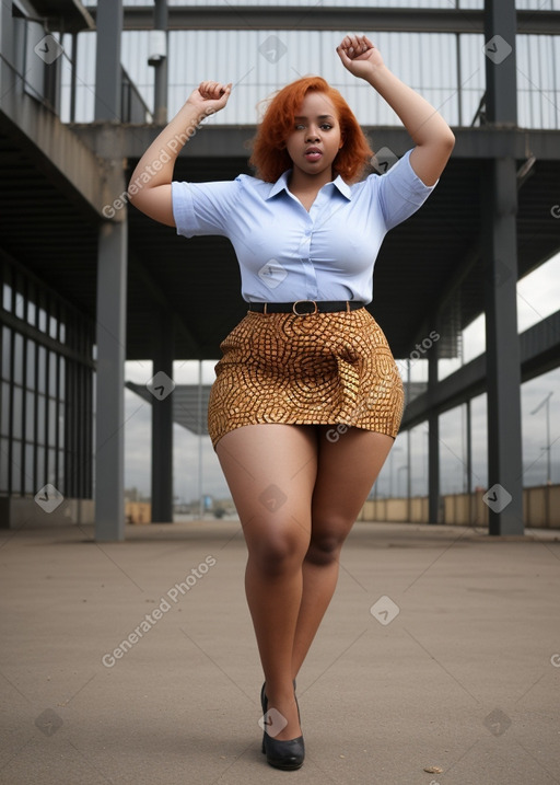 African adult female with  ginger hair