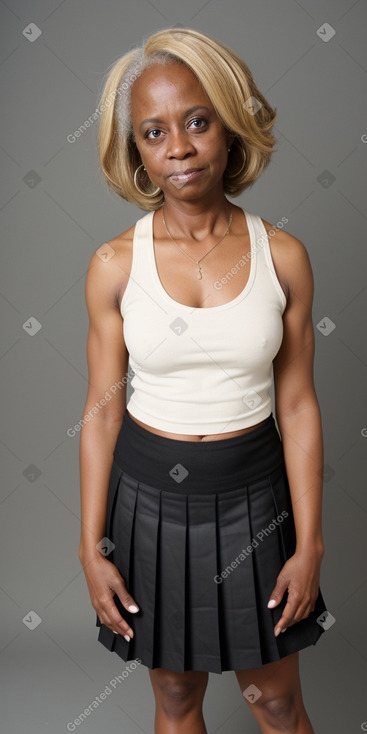 African american 45 years female with  blonde hair