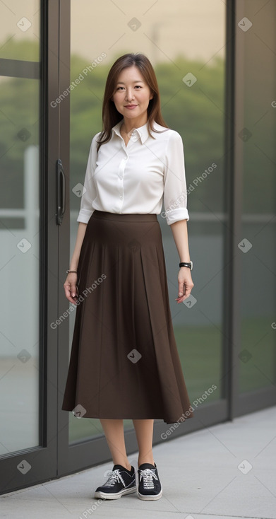 Korean 45 years female with  brown hair