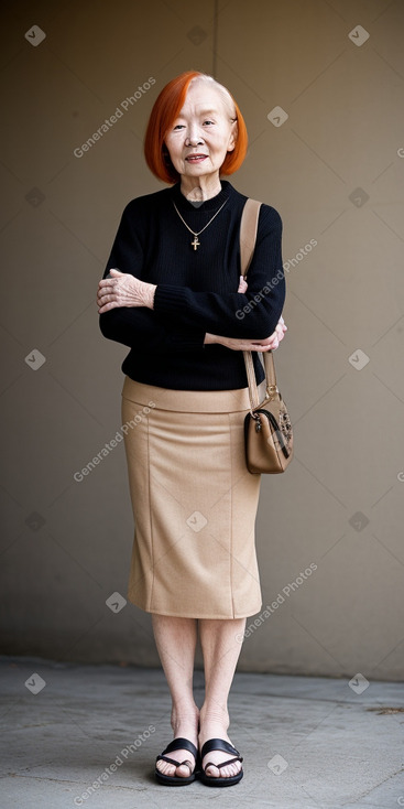 Elderly female with  ginger hair