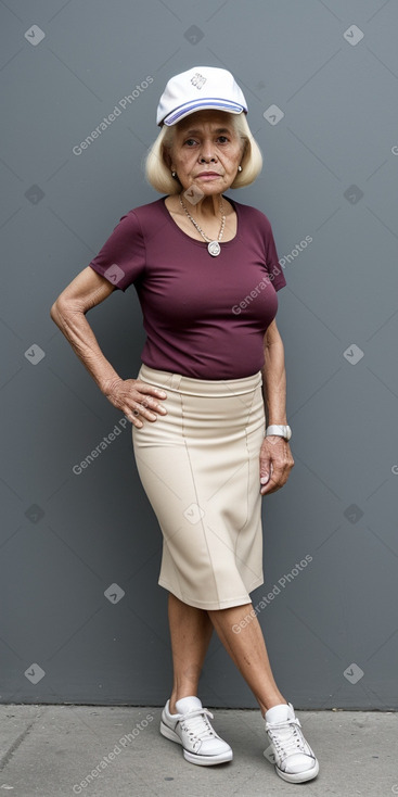 Guatemalan elderly female with  blonde hair