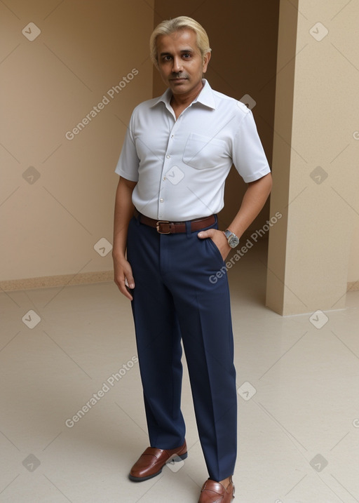 Omani middle-aged male with  blonde hair