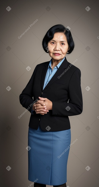 Indonesian elderly female with  black hair