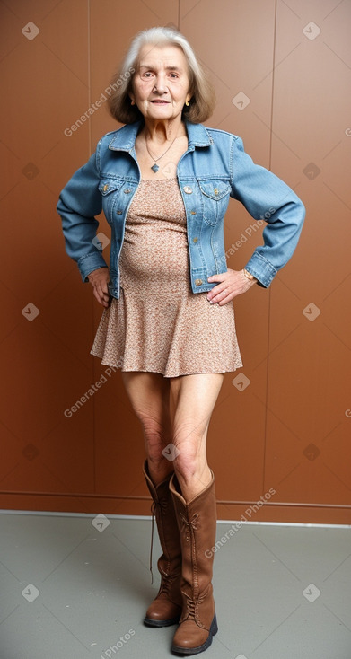 Romanian elderly female with  brown hair