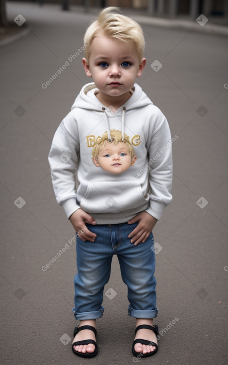 Romanian infant boy with  blonde hair