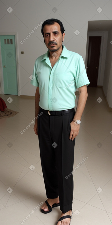 Libyan middle-aged male with  black hair