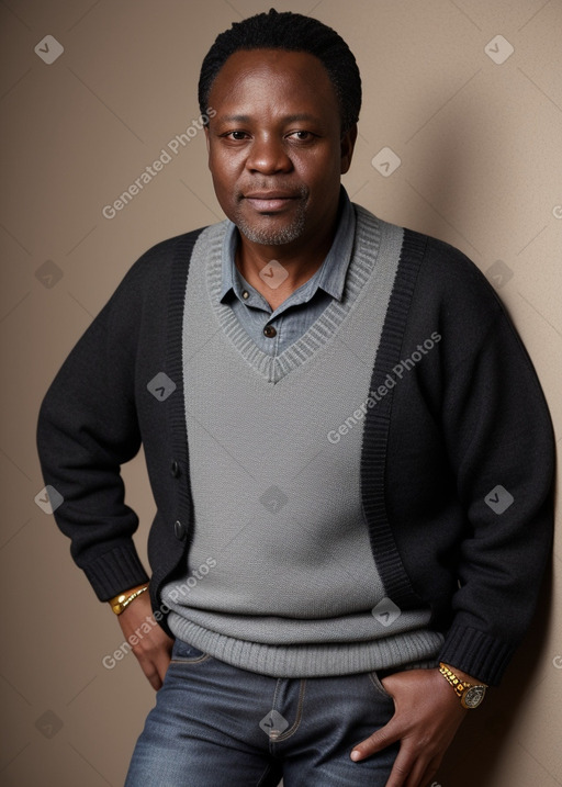 Zimbabwean middle-aged male with  black hair