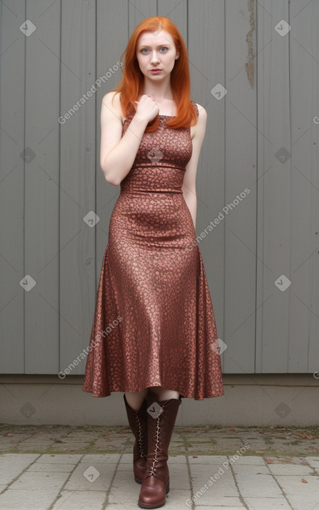 Russian adult female with  ginger hair