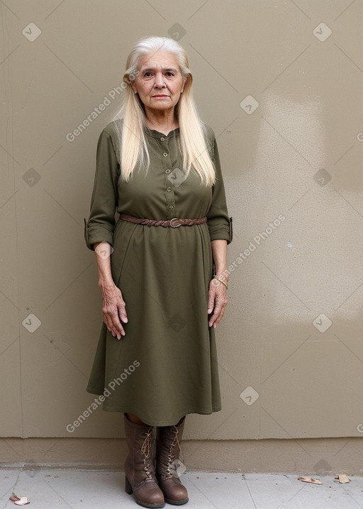 Mexican elderly female with  blonde hair