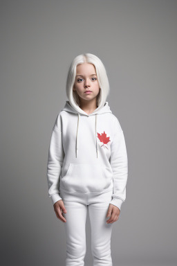 Canadian child girl with  white hair