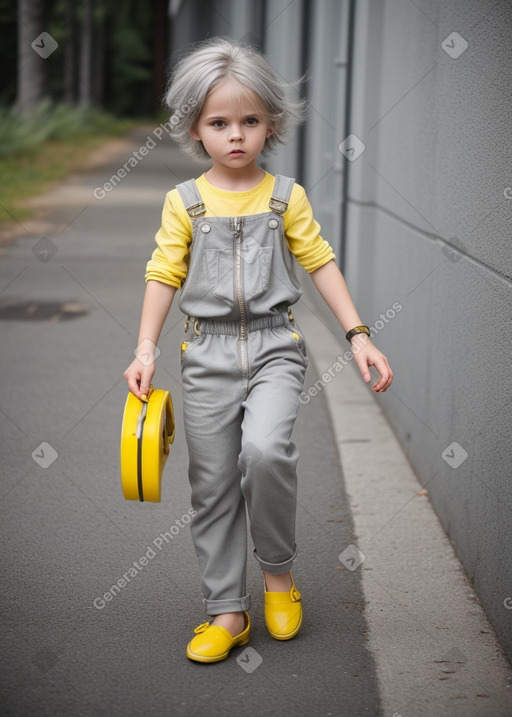 Finnish child boy with  gray hair