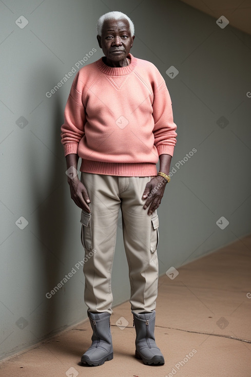 Ugandan elderly male with  gray hair