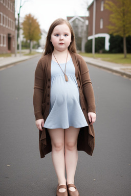 Estonian child girl with  brown hair