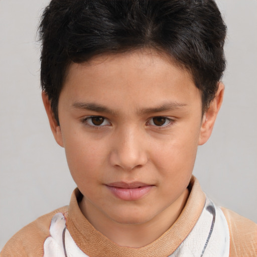 Neutral white young-adult female with short  brown hair and brown eyes