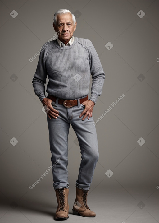 Ecuadorian elderly male with  gray hair