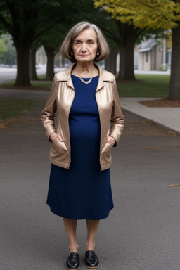 Albanian elderly female with  brown hair