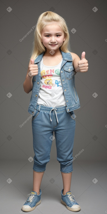 Uzbek child girl with  blonde hair