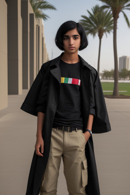 Emirati teenager boy with  black hair