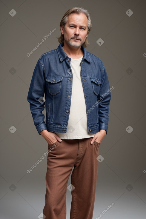 Norwegian middle-aged male with  brown hair