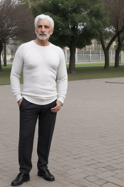 Uruguayan 45 years male with  white hair