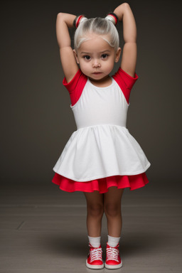 Ecuadorian infant girl with  white hair