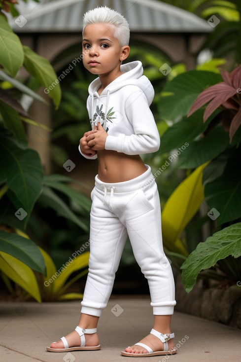 Dominican infant girl with  white hair