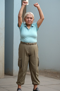 Uzbek elderly female with  blonde hair