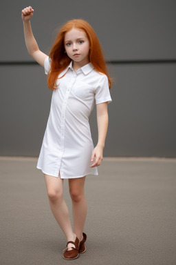 Panamanian child girl with  ginger hair