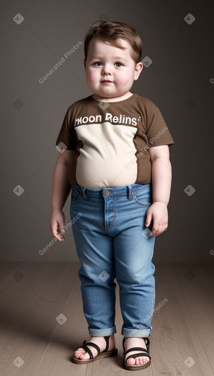 Belgian infant boy with  brown hair