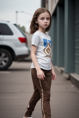 Russian child girl with  brown hair