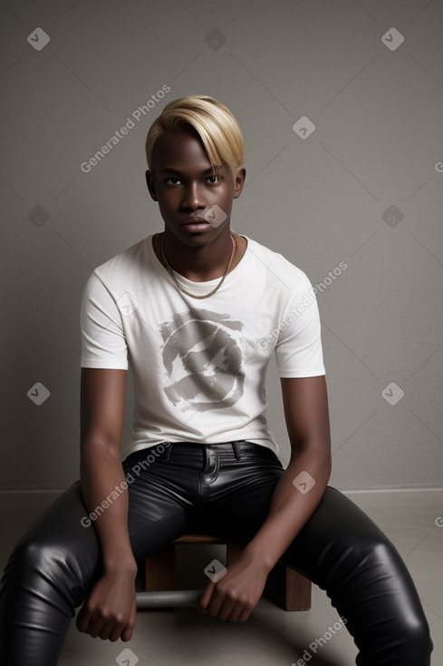 Adult boy with  blonde hair