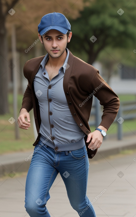 Omani adult male with  brown hair