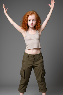 French child girl with  ginger hair