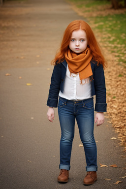 Hungarian child girl with  ginger hair