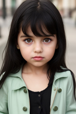 Child girl with  black hair