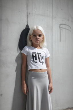 Cuban child girl with  white hair