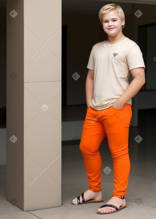 Australian teenager boy with  blonde hair