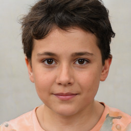 Neutral white young-adult female with short  brown hair and brown eyes