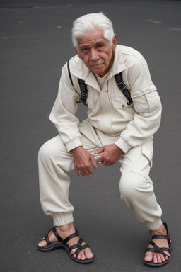 Peruvian elderly male with  white hair