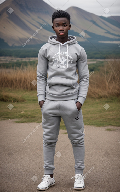 Ghanaian teenager boy with  gray hair