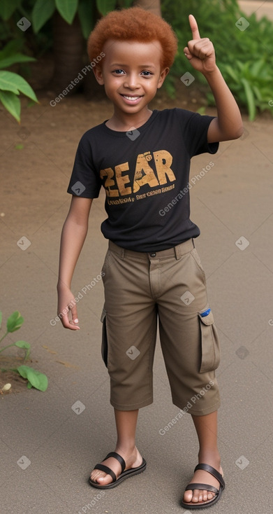 Ethiopian infant boy with  ginger hair