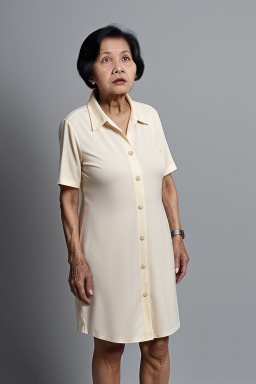 Malaysian elderly female with  black hair