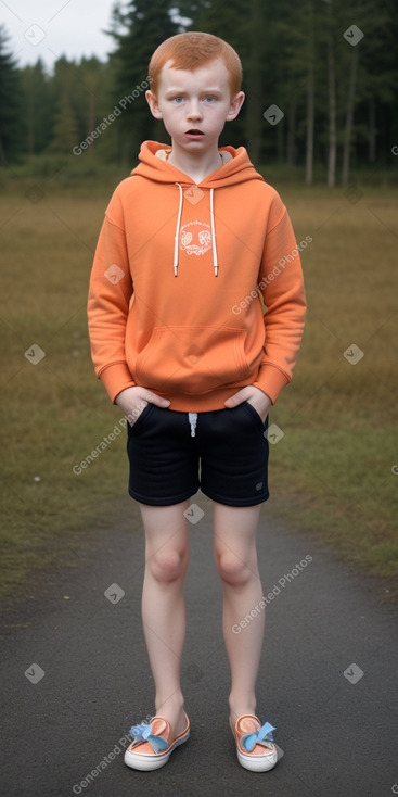 Belarusian child boy with  ginger hair