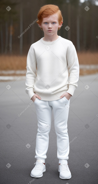 Estonian child boy with  ginger hair