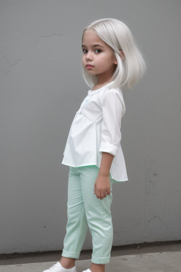 Honduran child girl with  white hair