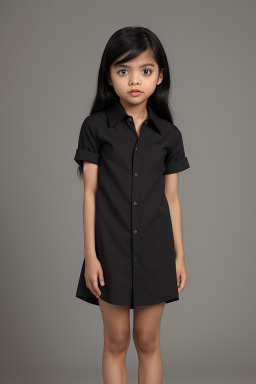 Filipino child female with  black hair